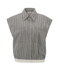 Load image into Gallery viewer, Yasmine Sleeveless Blouse with elastic hem Phantom