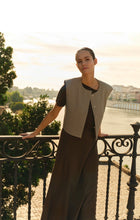 Load image into Gallery viewer, Yaya Checked Gilet with Shoulder Pads