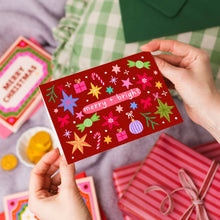 Load image into Gallery viewer, "Merry and Bright" Christmas Card | Hand Drawn Card Red