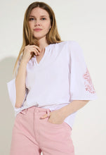 Load image into Gallery viewer, More & More White/Pink Embroidered Blouse