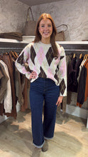 Load image into Gallery viewer, Kate Pink Argyle Knit
