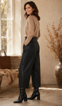 Load image into Gallery viewer, Feria Black Faux Leather Culotte