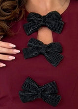 Load image into Gallery viewer, Quinn Burgundy Dress with Bows