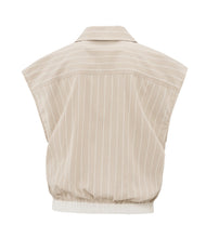 Load image into Gallery viewer, Yasmine Sleeveless Blouse with elastic hem Hummus