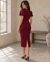 Load image into Gallery viewer, Quinn Burgundy Dress with Bows