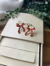 Load image into Gallery viewer, Sophia Colourful Bow Earrings