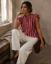 Load image into Gallery viewer, Willow Stripe Shirt Berry/Pink