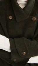 Load image into Gallery viewer, Molly Dew Double Breasted Long Coat Green