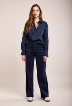 Load image into Gallery viewer, Tara Navy Wide Leg Jean