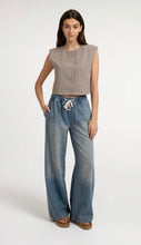Load image into Gallery viewer, Yaya Checked Gilet with Shoulder Pads