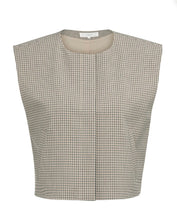 Load image into Gallery viewer, Yaya Checked Gilet with Shoulder Pads