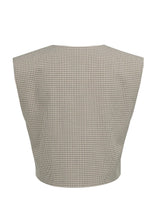 Load image into Gallery viewer, Yaya Checked Gilet with Shoulder Pads