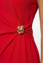 Load image into Gallery viewer, Quinn Red Dress with Gold