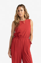 Load image into Gallery viewer, Yasmine Sleeveless Scarlet Sage Jumpsuit