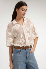 Load image into Gallery viewer, Yaya Mesh Jacket with Embellishments Cream
