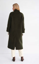 Load image into Gallery viewer, Molly Dew Double Breasted Long Coat Green