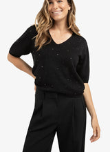 Load image into Gallery viewer, Yasmine V Sweater with Rhinestone