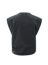 Load image into Gallery viewer, Yasmine Oyster Black Sleeveless Top