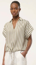 Load image into Gallery viewer, Humility Khaki Stripe Blouse