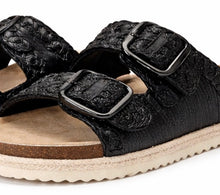 Load image into Gallery viewer, Black Double Strap Sandal
