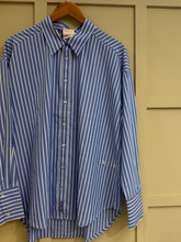 Load image into Gallery viewer, Nina Blue & White Stripe Shirt
