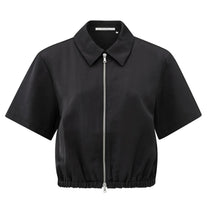 Load image into Gallery viewer, Yasmine Zip Bomber Washed Black