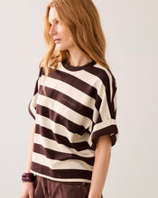 Load image into Gallery viewer, Summum Big Stripes Tee Coffee