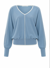 Load image into Gallery viewer, Yasmine Batwing Sweater in Infinity Blue
