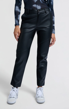 Load image into Gallery viewer, Yasmin Black Faux Leather Trouser