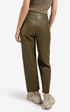 Load image into Gallery viewer, Yasmine Khaki Faux leather trousers