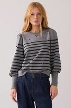 Load image into Gallery viewer, Summum Embellished Stripe Sweater