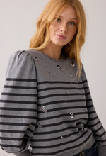 Load image into Gallery viewer, Summum Embellished Stripe Sweater