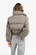 Load image into Gallery viewer, Yasmine Jacket with Zip Off Sleeves Taupe Grey