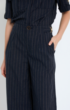 Load image into Gallery viewer, Skatie Stripe Navy Trouser