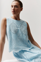 Load image into Gallery viewer, More & More Blue Embroidered Blouse