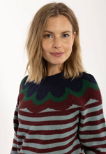 Load image into Gallery viewer, Danny Stripe Sweater Deep Blue/Purple