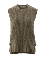 Load image into Gallery viewer, Yasmine Ribbed sleeveless sweater with side buckles
