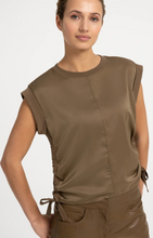 Load image into Gallery viewer, Yaya Sleeveless Top with Side Tie Teak Brown