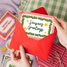 Load image into Gallery viewer, Star Folky Christmas Card | Vintage Holiday Cards | Seasonal