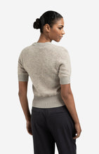 Load image into Gallery viewer, Knitted short sleeve sweater with double rib details