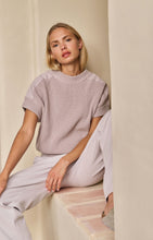 Load image into Gallery viewer, Knitted top with woven shoulder details - Type: lookbook