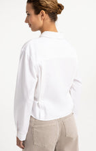 Load image into Gallery viewer, Poplin blouse with adjustable waist and long sleeves