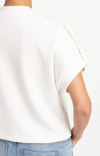 Load image into Gallery viewer, Sleeveless sweatshirt with pleated shoulder detail