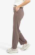 Load image into Gallery viewer, Woven trousers with asymmetrical waistband and straight fit