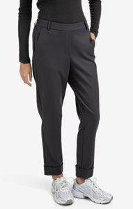 Yasmine Oyster Black Trousers