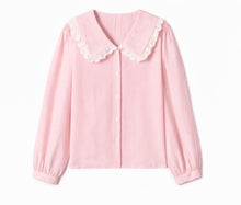 Load image into Gallery viewer, Quinn Frill Collar Shirt  Pink
