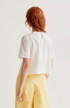Load image into Gallery viewer, Clara White Daisy Button Blouse
