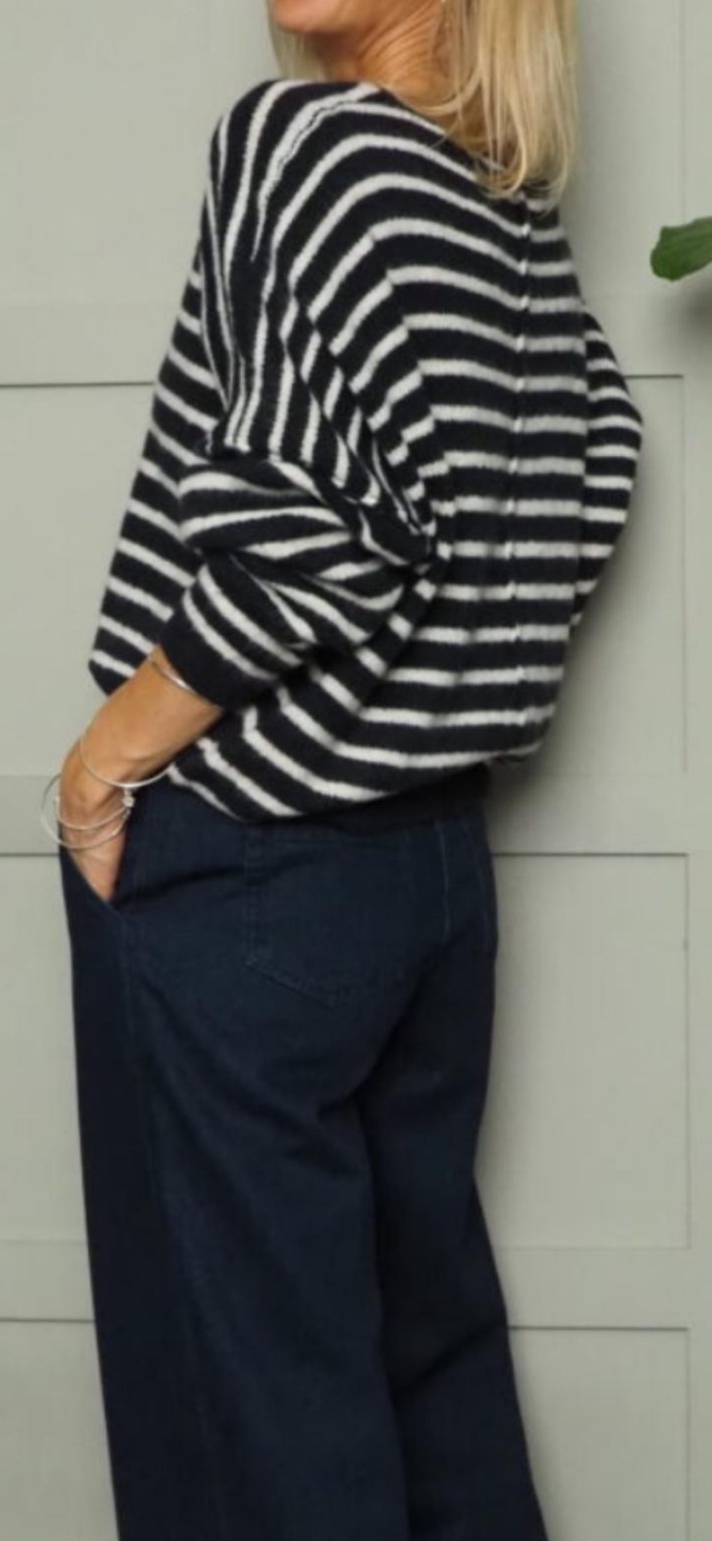 Navy Stripe Knit