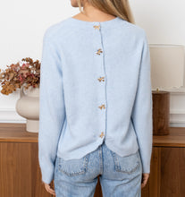 Load image into Gallery viewer, Chloe Blue Bow Knit Jumper
