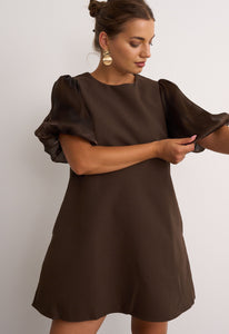 Carrie Chocolate Mini Dress